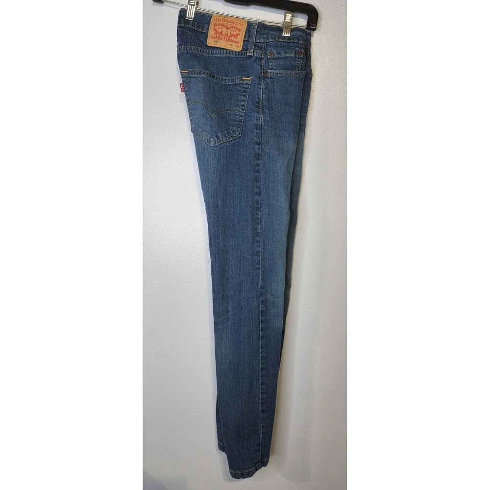 Levi's 502 Taper Fit‎ Mens Actual Size 28x28 Tag (28x32) Medium Blue Denim